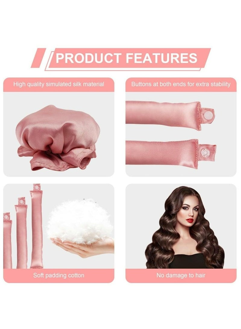 Oasisgalore Satin Heatless Pink Hair Curler - Image 3