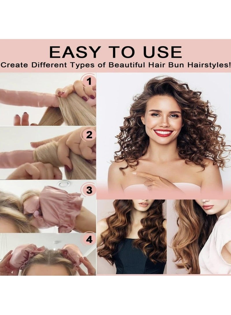 Oasisgalore Satin Heatless Pink Hair Curler - Image 4