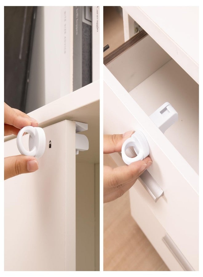 Inaya Magnetic Cabinet Locks Baby Proofing (20 Locks & 2 Keys), Child Safety Magnet Locks for Cabinets & Drawers with Invisible Design, 3M Adhesive for Easy Installation - No Drill & Tool Needed - Image 4