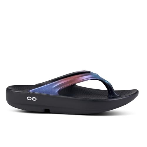 OOFOS صندل OOFOS OOlala Luxe للتعافي، طيف منتصف الليل - مقاس النساء 9 - Image 2