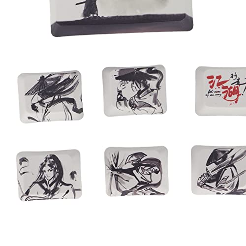 Heayzoki Custom Keycaps, 10 Keys, Sublimation Process Ink Martial Arts, PBT Material, Clear, Universal Mechanical Keyboard Keycaps - Image 5