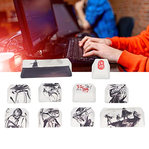 Heayzoki Custom Keycaps, 10 Keys, Sublimation Process Ink Martial Arts, PBT Material, Clear, Universal Mechanical Keyboard Keycaps - Image 2