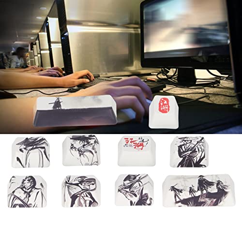 Heayzoki Custom Keycaps, 10 Keys, Sublimation Process Ink Martial Arts, PBT Material, Clear, Universal Mechanical Keyboard Keycaps - Image 4