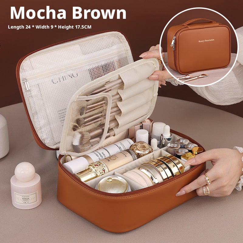Portable Detachable Multi-functional Cosmetic Toiletry Bag, Large Capacity Waterproof Travel Makeup Organizer - Image 3