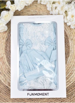 FUN MOMENT Newborn Dress with Gift Box and Hat  - Image 5