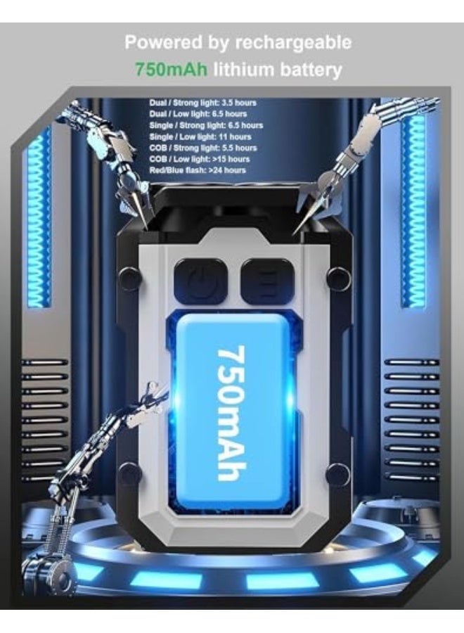ZLH HITY Mini Keychain EDC Flashlight Rechargeable, 1000 High Lumens Super Bright Flash Lights Small Portable Tactical Pocket Torch with Magnet & Clip, 8 Modes,USB C Ipx65 Waterproof - Image 4