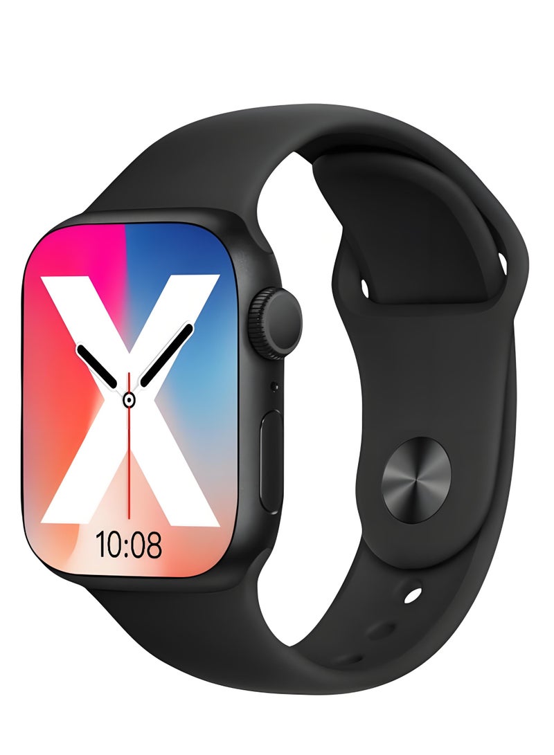 ساعة ذكية S12 MAX، ساعة ذكية للأعمال، ساعة لياقة بدنية مقاومة للماء، مكالمات بلوتوث، متوافقة مع أنظمة Android وIOS، شاشة TFT، مراقبة معدل ضربات القلب، أسود - Image 1