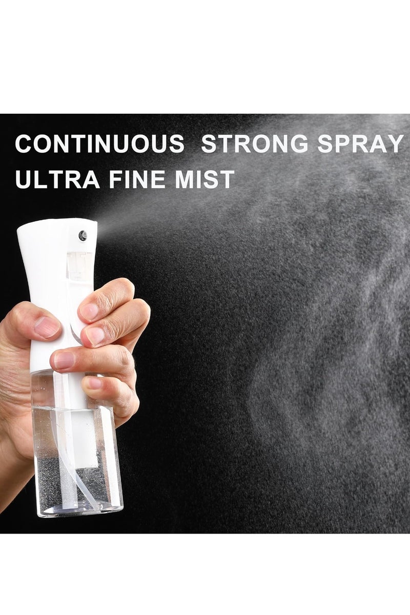 QIRRA 2 Pack Continuous Spray Bottle, 200ml Hair Mister Spray Bottle, Fine Mist Water Spray Bottle for Salons,Barber, Plants, Skin Care, Cleaning (Black & White) - Image 3