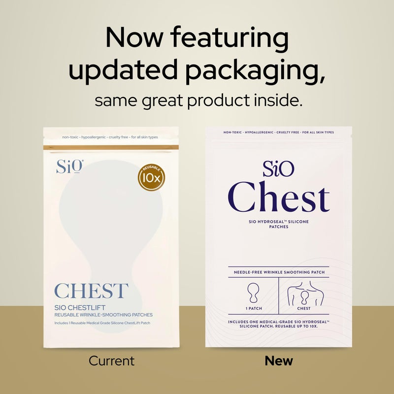 SiO Beauty ChestLift - Wrinkle-Smoothing, Medical-Grade Silicone Patches for Chest Fine Lines - Reusable Up to 10x - Cruelty-Free & Environmentally-Friendly Hydrating Beauty Patches - 1 Patch - Image 2