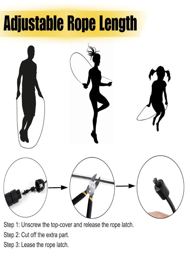 ABB INITIO GYM Skipping Rope Men and women and Children Exercise Rope for Exercise Workout & Weight LossTangle Free Jumping Rope for Kids (Red-Black) - Image 4