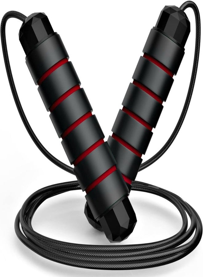 ABB INITIO GYM Skipping Rope Men and women and Children Exercise Rope for Exercise Workout & Weight LossTangle Free Jumping Rope for Kids (Red-Black) - Image 2