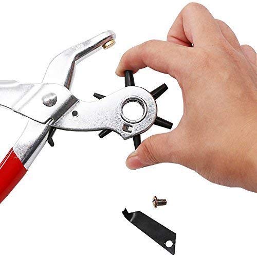 Miknils Revolving Leather Belt Hole Punch Plier with Multi Tool Manual Belts Puncher Maker Machine Device for Pliers and Straps  - Image 5