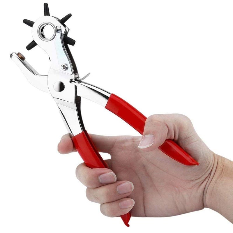 Miknils Revolving Leather Belt Hole Punch Plier with Multi Tool Manual Belts Puncher Maker Machine Device for Pliers and Straps  - Image 1