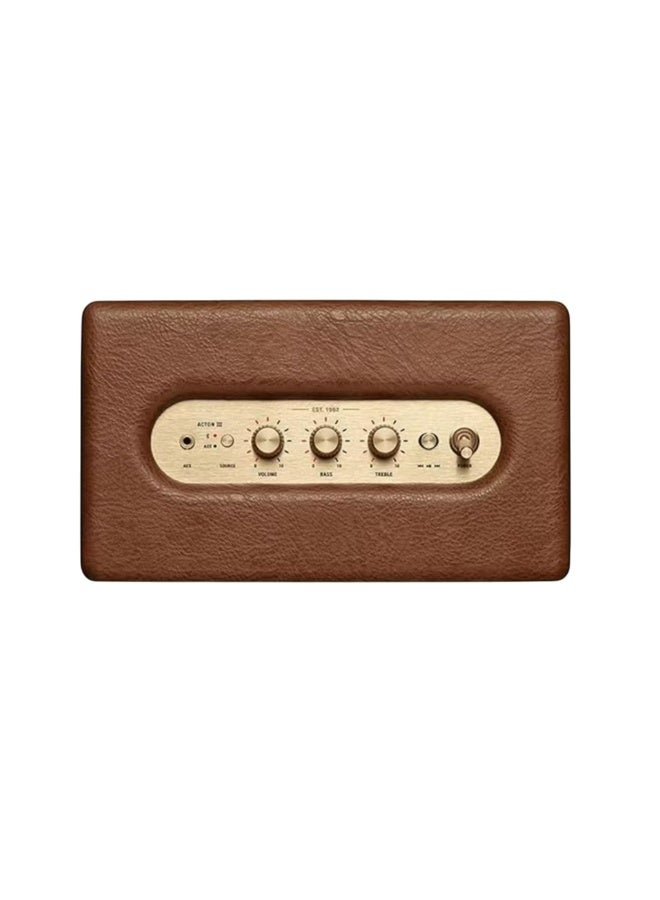 Marshall Acton III Wireless Bluetooth Stereo Speaker with Bluetooth Version 5.2, 2 Hours Charging Time, 32 Hours Play Time, Fast Charging, Water Resistant, USB-C Charging Port - Brown - Image 5