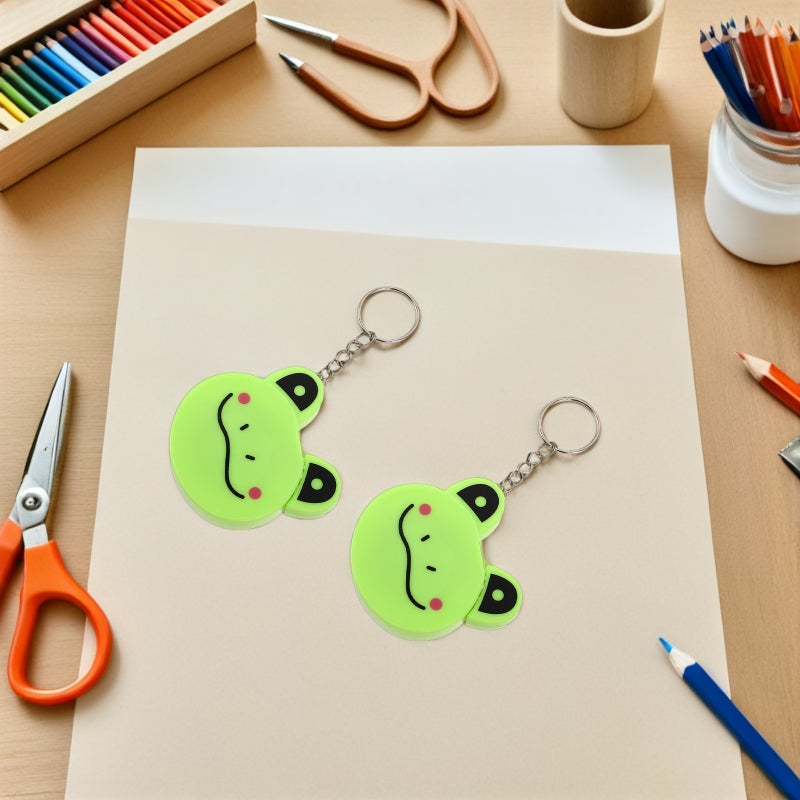 5pcs Retractable Tape Measure: Cartoon Animal Body Measuring Tapes with Keychains for Cloth Sewing Craft Accessories - Image 4