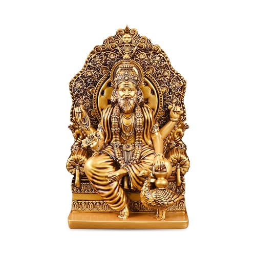 Artarium Lord Vishwakarma Idol Brahma Ji Bhagwan Murti God Idol Decorative Showpiece for Car Dashboard Home Decor (Vishwakarma Ji 4 Inch) - Image 1