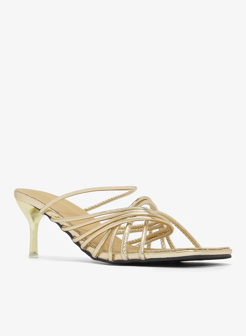 ELLA Mid Heel Gold Wire Detail Heels