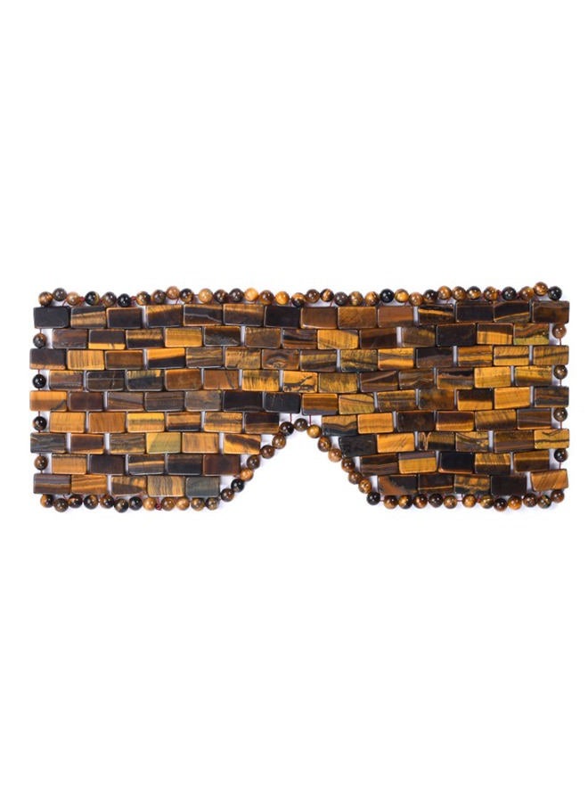 ideayard Jade Eye Mask Tiger Eye Cooling Jade Sleep Mask 100% Natural Soothe Stone Eye Mask - Image 1