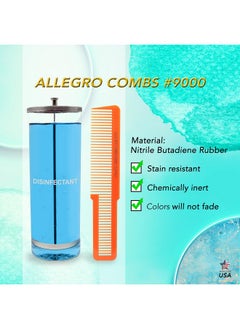 Allegro Combs Allegro Combs 9000 Clipper Blending Cutting Wide Teeth Hair Comb For Fading Barbers Hairstylist Men Women Shower Comb Shampoo Styling 1 Piece (Neon Orange)  - Image 5