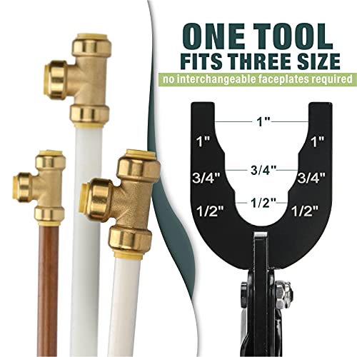 iCrimp Push-to-Connect,Push-fit Disconnect Clamp Tool for Brass-Push Fittings Removing,Multi-size Combination 1/2",3/4",1"-CRQ02 - Image 3