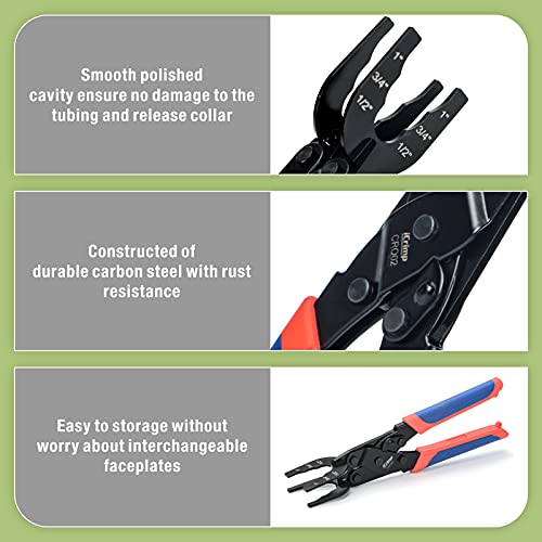iCrimp Push-to-Connect,Push-fit Disconnect Clamp Tool for Brass-Push Fittings Removing,Multi-size Combination 1/2",3/4",1"-CRQ02 - Image 5