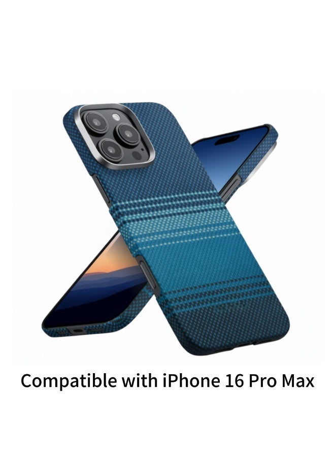 Kevlar Apple iPhone 16 pro Max Protective Case (Moonlight Blue) - Image 1