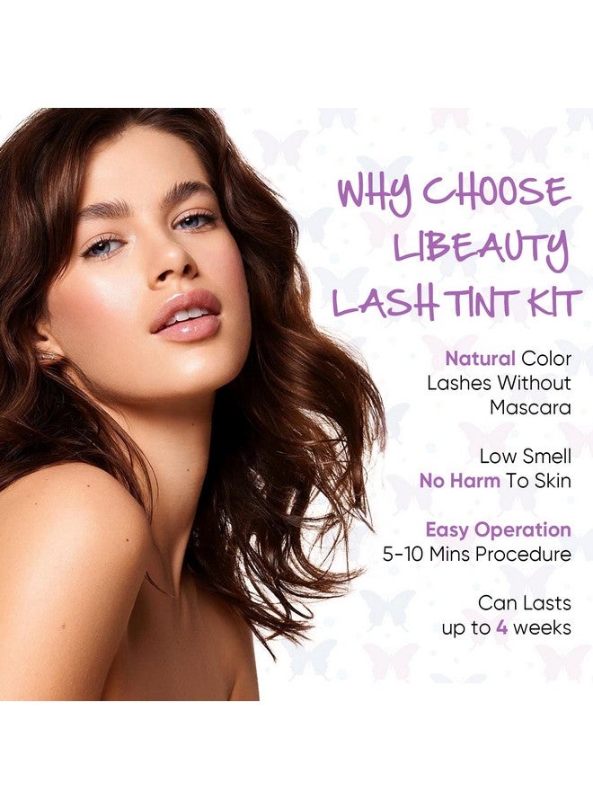 Libeauty Eyelash Black Color Kit Semi Permanent Hair Color Kit For Lash And Brow Cute Butterfly Disposable Individual Sachet Kit Instant Voluminous Coloring Eyebrow Colour Kit - Image 4