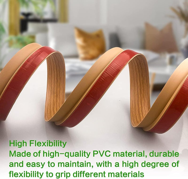 SUVEUS 10Ft Floor Transition Strip, Self Adhesive Carpet Edging Trim Strip, Threshold Strips for Threshold Height Less Than 5 mm (Light Brown) - Image 4
