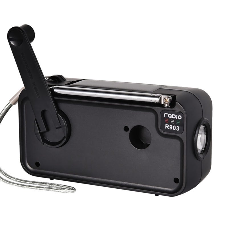 Hand Crank Solar Emergency Radio Outdoor Camping Portable USB Rechargeable FM/AM/SW SOS Alarm Radio with Flashlight & Reading Light - Image 4