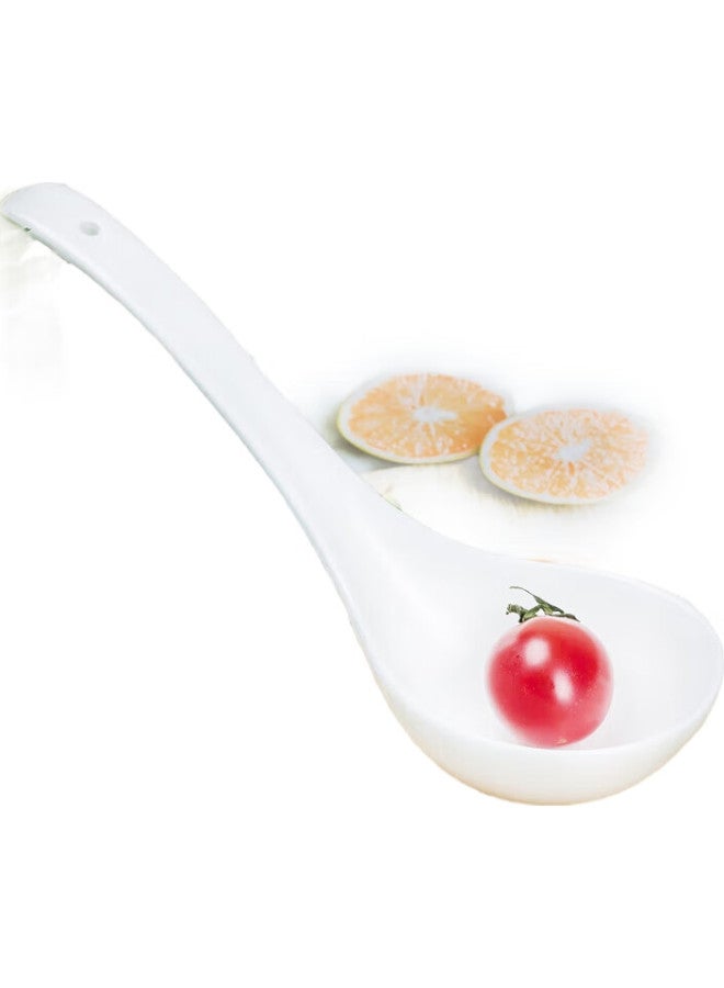 Sky Top Large Ceramic Soup Ladle, Rice Spoon, Table Spoon, Bone China Pure White Household Tableware, Maguo, 1 Piece - Image 1