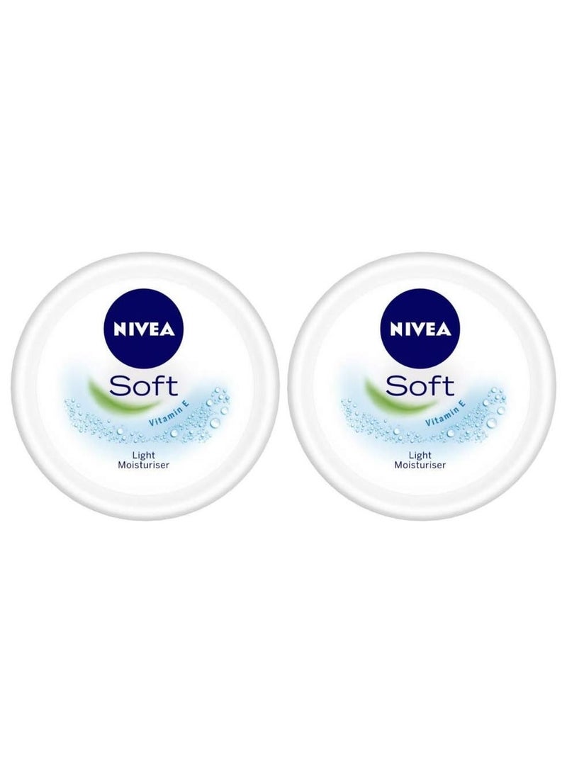 Nivea Soft Light Moistirising Cream, 300 ml (Pack of 2)