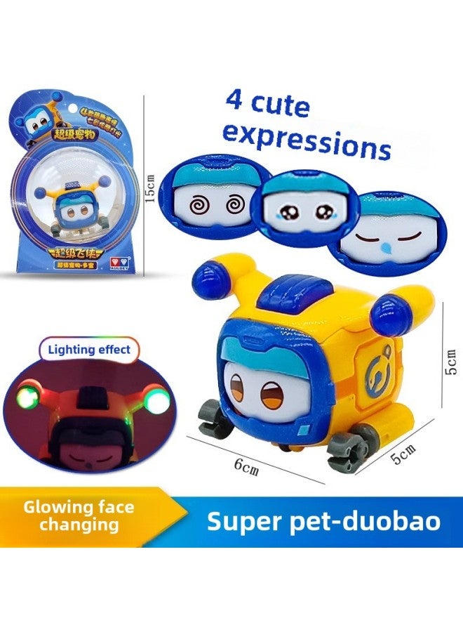 Double Diamond Genuine Goods Super Flying Man Lebao Super Pet Deformation Mecha Boy Children's Toy Zhuang Bao Jin Xiaobao Aibao-Color:770494-3 Super Pet-Dobao - Image 1