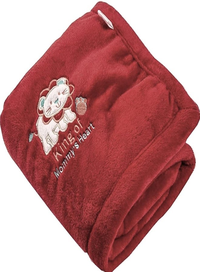 BRANDONN Baby Blankets New Born Double Layer Soft Coral Crib Top Sheet Cum Baby Bath Towel Bed Bedding for Baby Boys and Baby Girls - Image 1