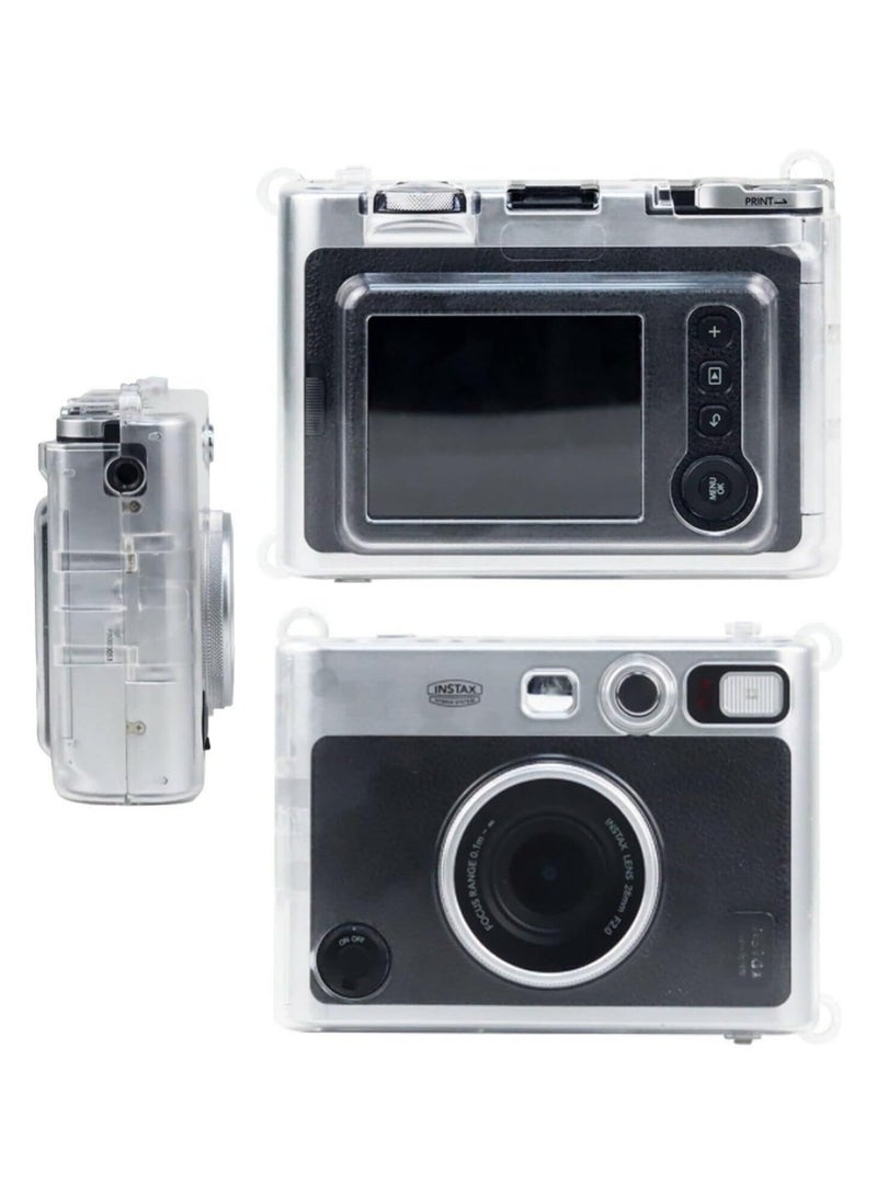 General Protective Case Compatible with Fujifilm Instax Mini EVO Instant Film Camera/Crystal Hard Case PVC Protective Case Carrying Case w/ Adjustable Shoulder Strap  - Image 5