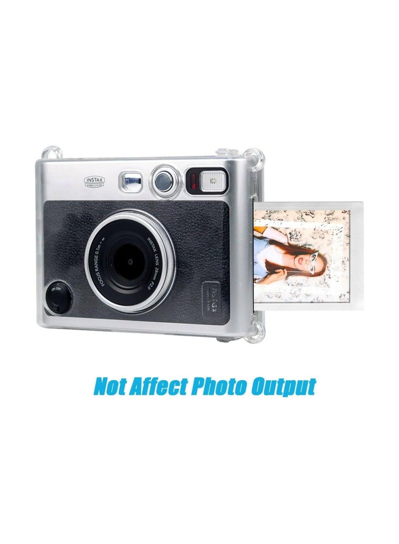 General Protective Case Compatible with Fujifilm Instax Mini EVO Instant Film Camera/Crystal Hard Case PVC Protective Case Carrying Case w/ Adjustable Shoulder Strap  - Image 4