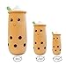 Rexinc Cute Plushies Plush Plushie Long Plush Pillow Bubble Tea Stuffed Animal Gift for Kids Adults Long Brown Plush36 Inch - Image 2