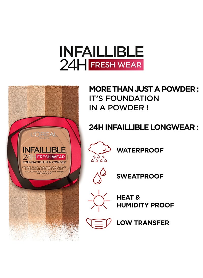 L'OREAL PARIS - Infaillible 24H Fresh Wear Foundation In A Powder, 250 Radiant Sand - Image 1
