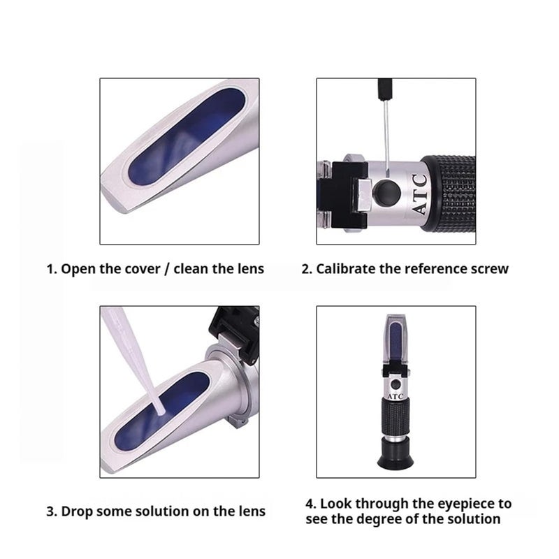 Handheld Refractometer, Anti-Freeze Fluid Freezing Point Tester, Concentration Meter, Refractometer,Freezing Detector,Brix Meter - Image 5