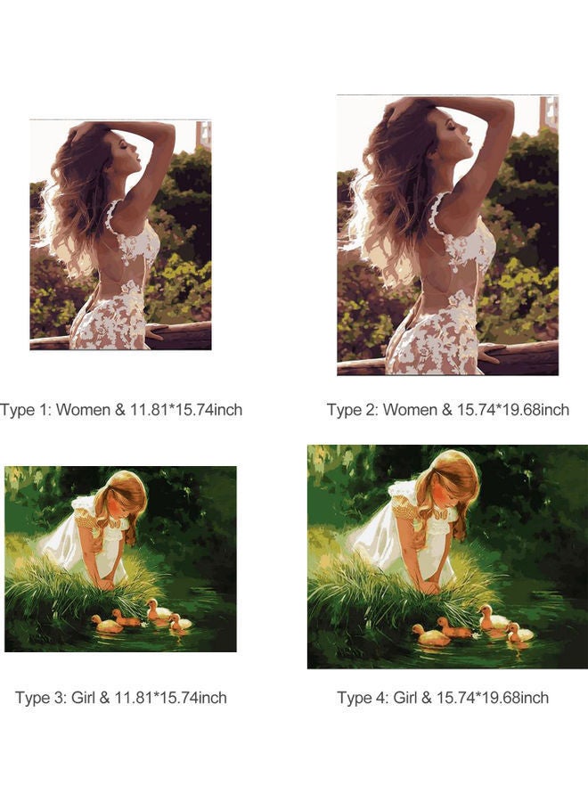 نيبمينينت لوحة زيتية بتصميم فتاة. متعدد الألوان 24.50x3x15سم - Image 2