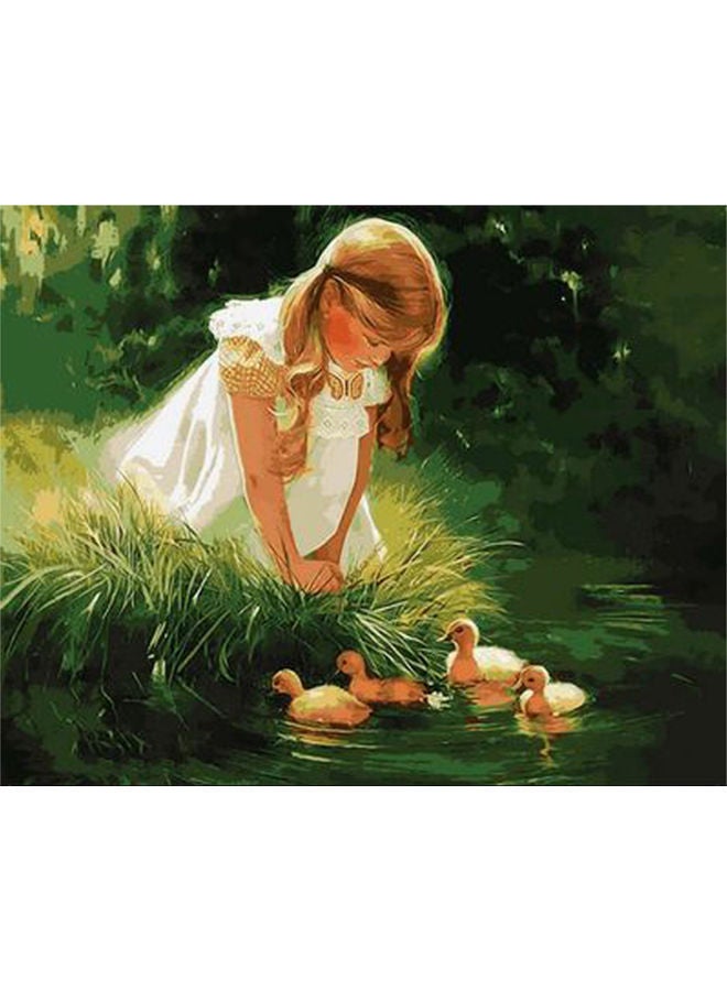 نيبمينينت لوحة زيتية بتصميم فتاة. متعدد الألوان 24.50x3x15سم - Image 1