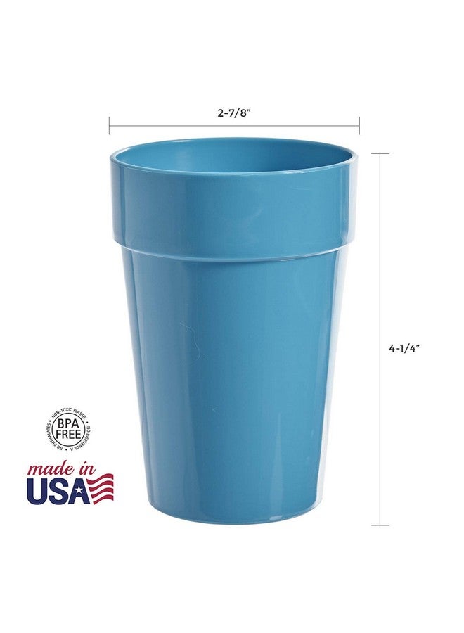 US Acrylic Spectrum Unbreakable Plastic 10 ounce Stackable Juice Tumblers in 8 Assorted Colors | Set of 16 Kids Drinking Cups | Reusable, BPA-free, Made in the USA, Top-rack Dishwasher Safe - Image 2