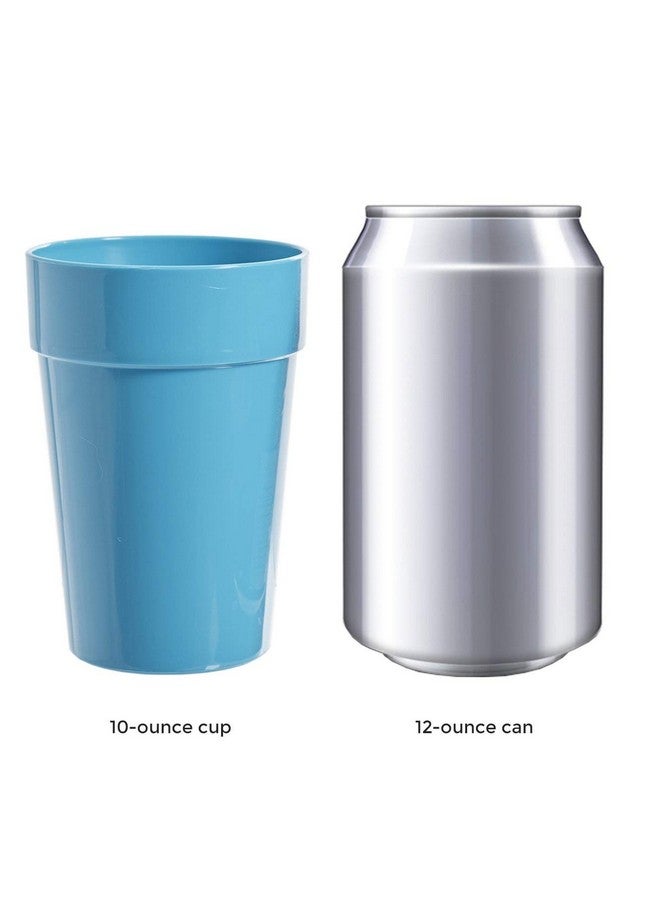 US Acrylic Spectrum Unbreakable Plastic 10 ounce Stackable Juice Tumblers in 8 Assorted Colors | Set of 16 Kids Drinking Cups | Reusable, BPA-free, Made in the USA, Top-rack Dishwasher Safe - Image 3