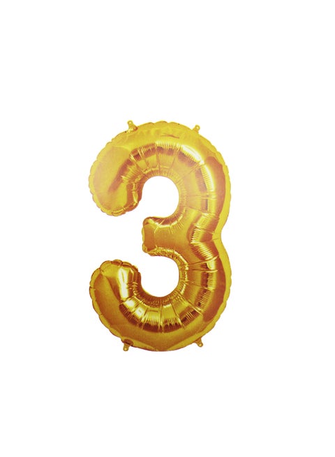 40 Inch Number Foil Balloons  Perfect for Anniversaries, Weddings, and Birthdays  Number 3