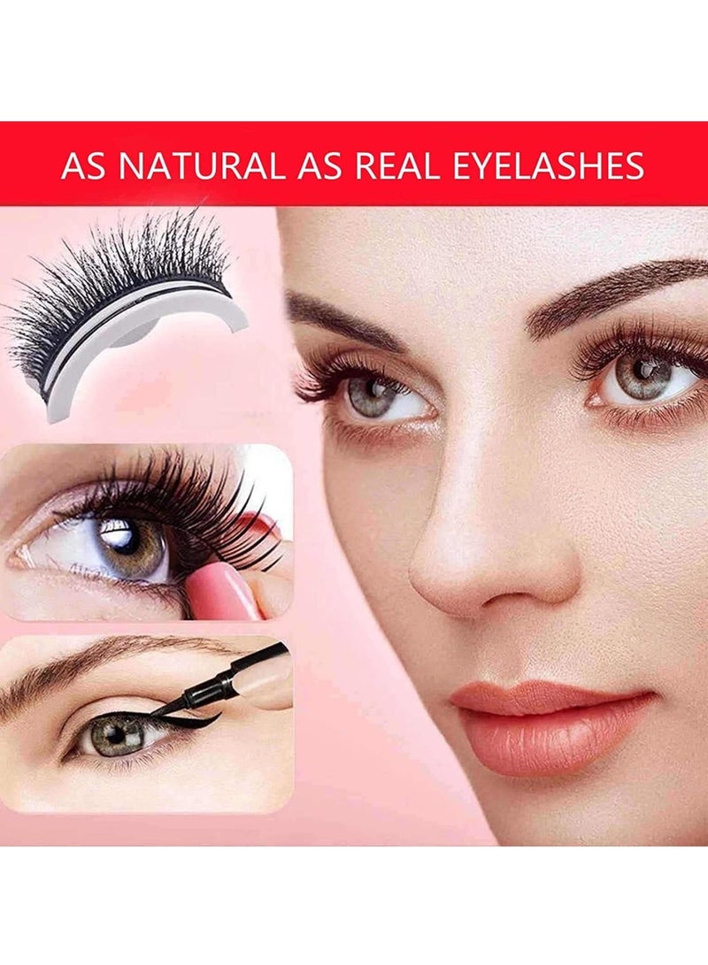 Zikra Reusable Self-Adhesive Eyelashes No Eyeliner or Glue Needed, False Lashes Stable and Easy to Put On, Natural Look and Waterproof Fake Eyelashes, Perfect Gift for Women (2-Pairs) - Image 4
