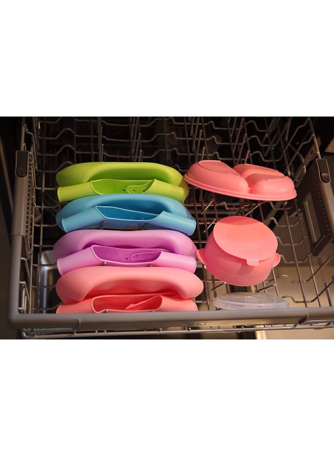 YMCF Products 2-Pack Waterproof Silicone Baby Bib Light Weight Comfortable Easy Wipe Clean - Image 5