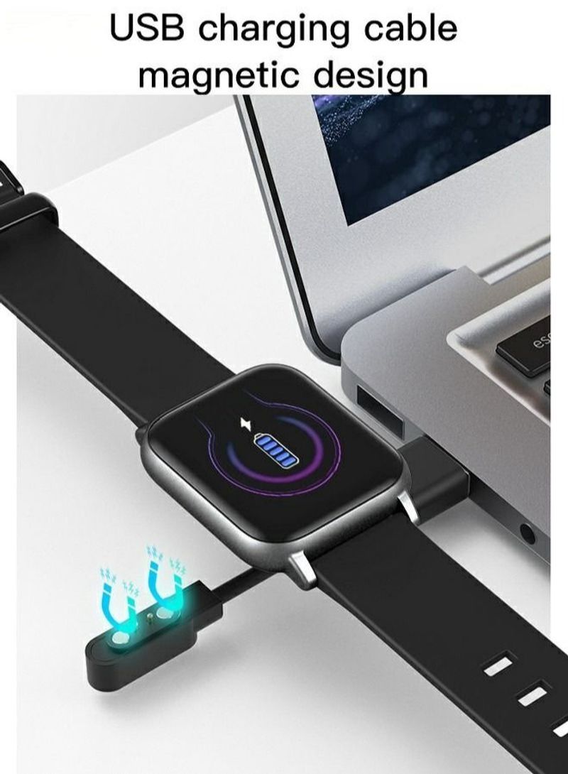 NIBEMINENT IP68 Waterproof Sleep Monitor Smart Watch for IOS Android Black - Image 4