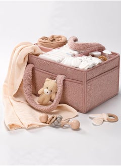 LENND Baby Diaper Caddy Organizer for Changing Table, Baby Storage Basket for Diapers and Baby Wipes, Gift for Baby Shower, Car Caddy Organizer, Nursery Diaper Organizer, Portable Diaper Storage  - Image 4