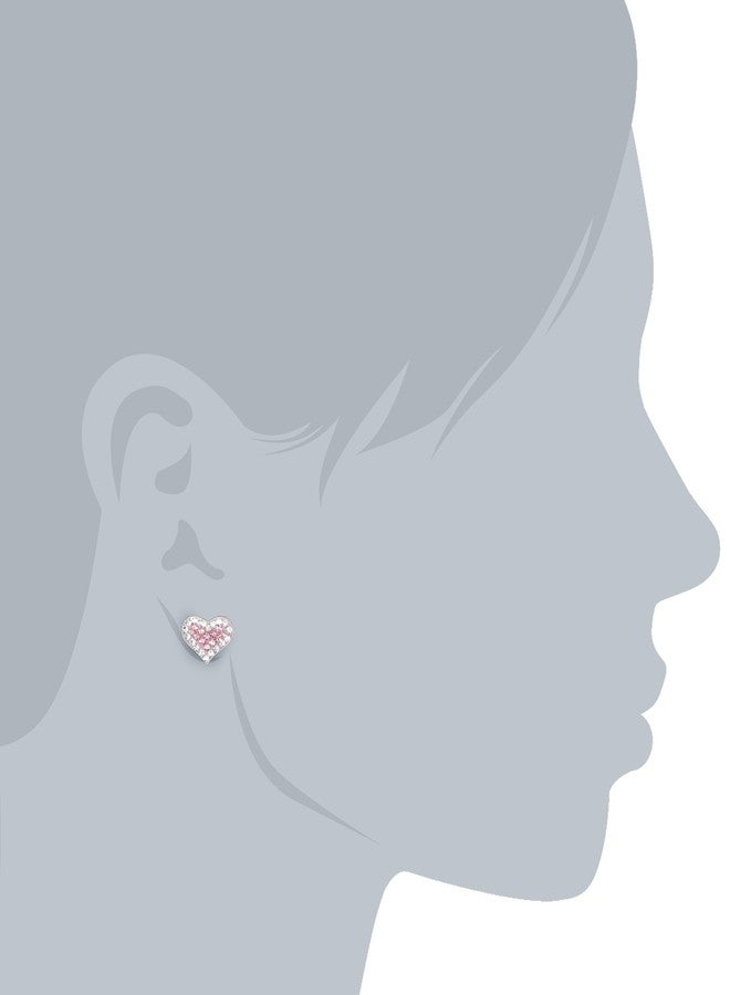 بتسي جونسون أقراط بيتسي جونسون المرصعة بالأحجار الوردية على شكل قلب - Image 2