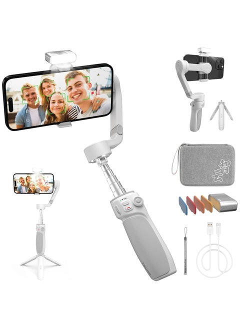 ZHIYUN Smooth Q4 Combo [official] Gimbal Stabilizer, 3-Axis Smartphone Phone Gimbal, Built-in Extension Rod, Foldable and Portable, Android and iPhone Gimbal, Vlogging Stabilizer, TikTok YouTube Video