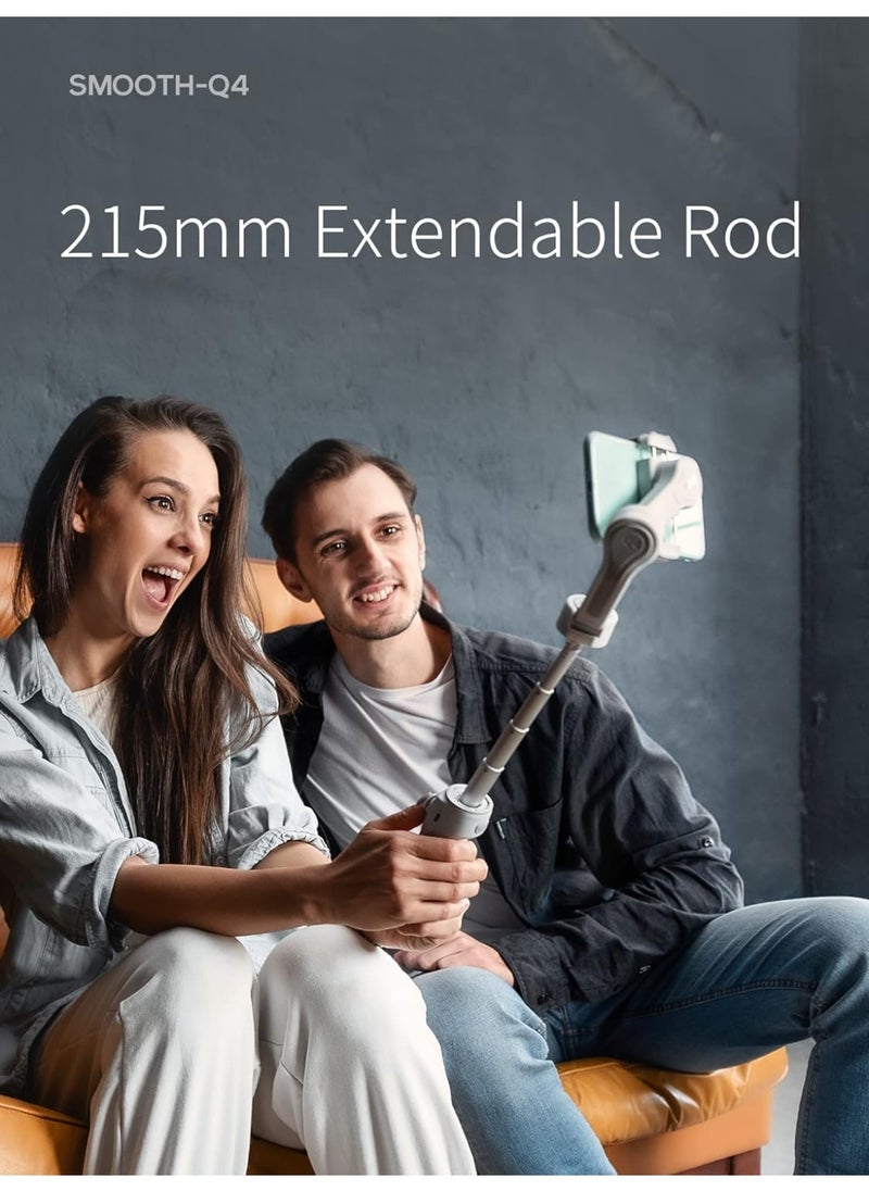 Zhiyun ZHIYUN Smooth Q4 Combo [official] Gimbal Stabilizer, 3-Axis Smartphone Phone Gimbal, Built-in Extension Rod, Foldable and Portable, Android and iPhone Gimbal, Vlogging Stabilizer, TikTok YouTube Video  - Image 2
